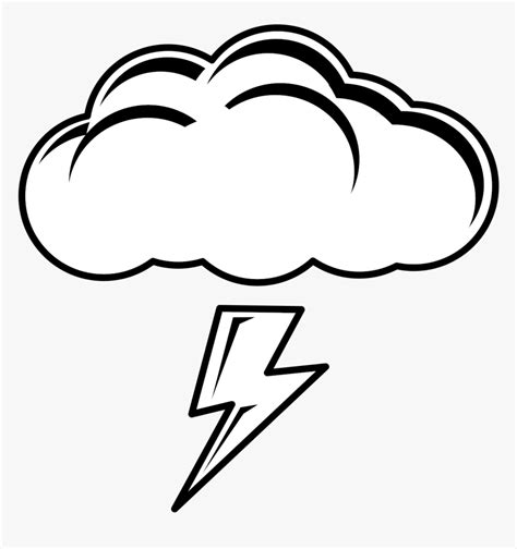 Free Cloud Lightning Cliparts Rain Clipart Black And White Hd Png