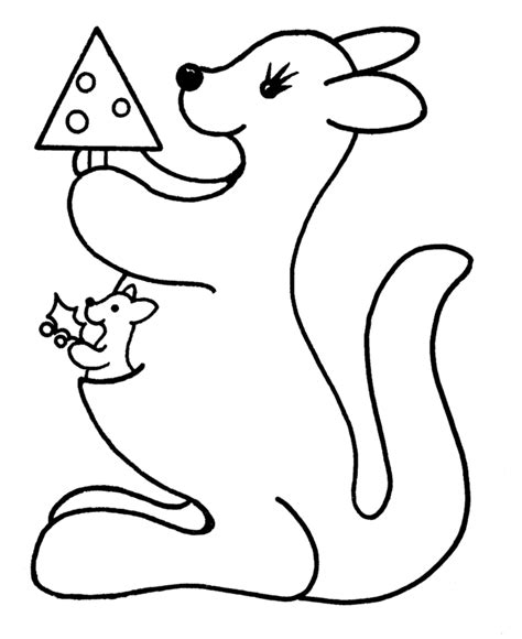 Baby Kangaroo Coloring Pages - Coloring Home