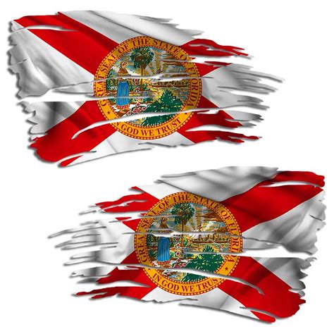 Tattered Florida State Flag Decal