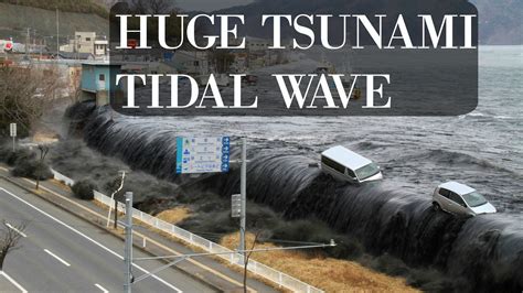 Mega Tsunami Huge Tidal Wave Spills Inland Hd Japan Tsunami Youtube