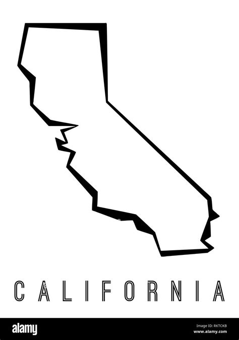 California State Map Outline Map Vector