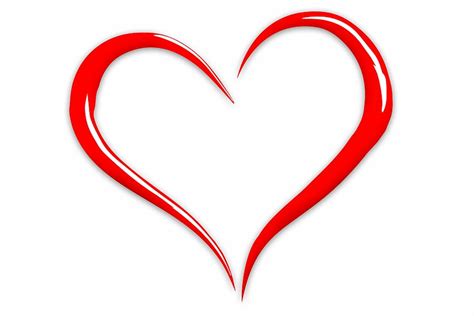 Red Heart Love Heart Romance Romantic Design Valentine Heart