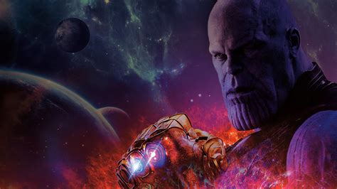 3840x2160 Avengers Infinity War Thanos With Gauntlet Infinity Stones 4k