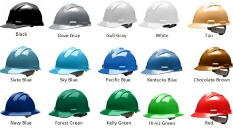 As with the red, any lettering or symbols should be a contrasting color. Hard Hat Color Code - What Do Hard Hat Colors Mean?