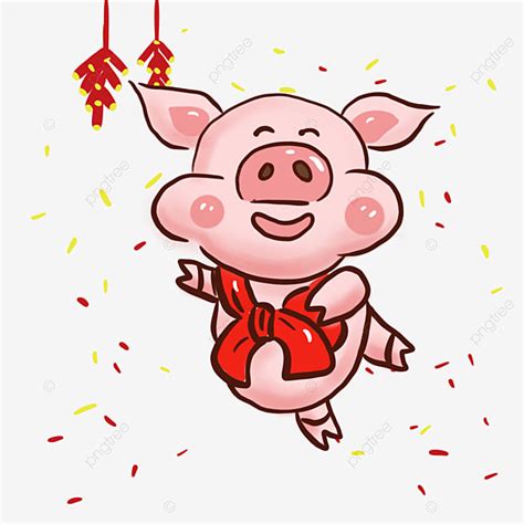 돼지 일러스트의 해 축제 일러스트 레드 시리즈 손으로 그린 돼지의 해 랜턴 붉은 Png 일러스트 및 Psd 이미지 무료 다운로드 Pngtree