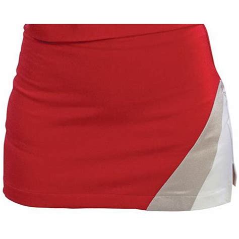 Pizzazz Us125 Redwht Axl Us125 Adult Premier Tumble Uniform Skirt Red