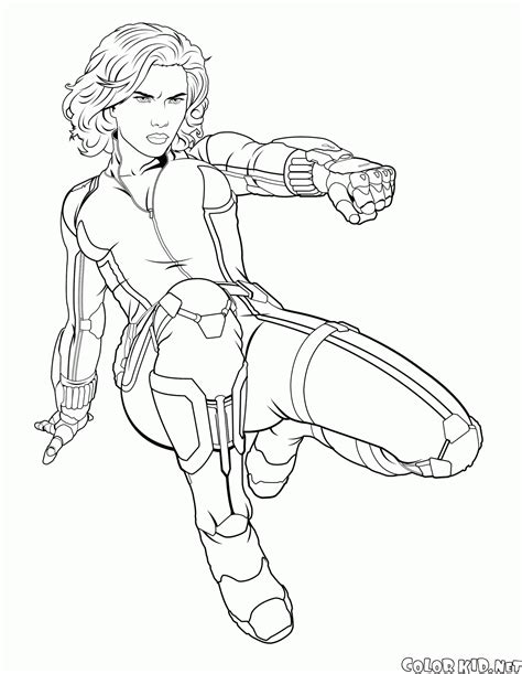 Coloring Page Black Widow