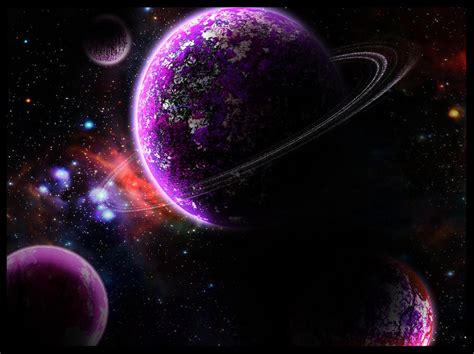 Purple Planets By Chinitadigitalmedia On Deviantart