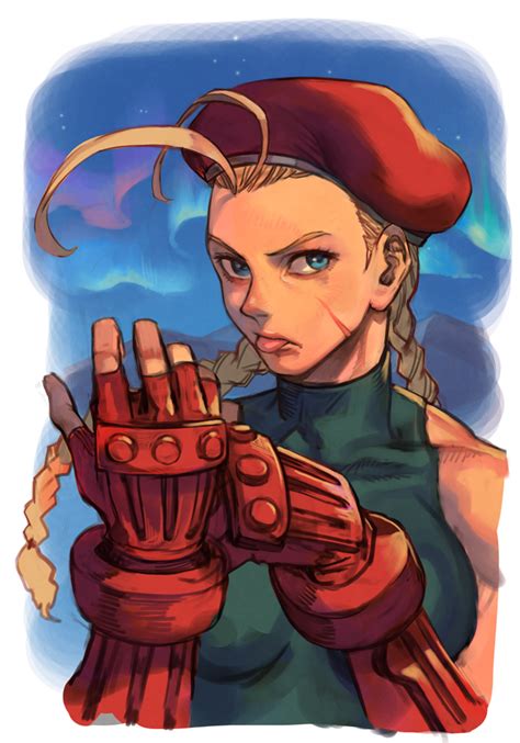 Hungry Clicker Cammy White Capcom Street Fighter Red Headwear 1girl Ahoge Beret Blonde