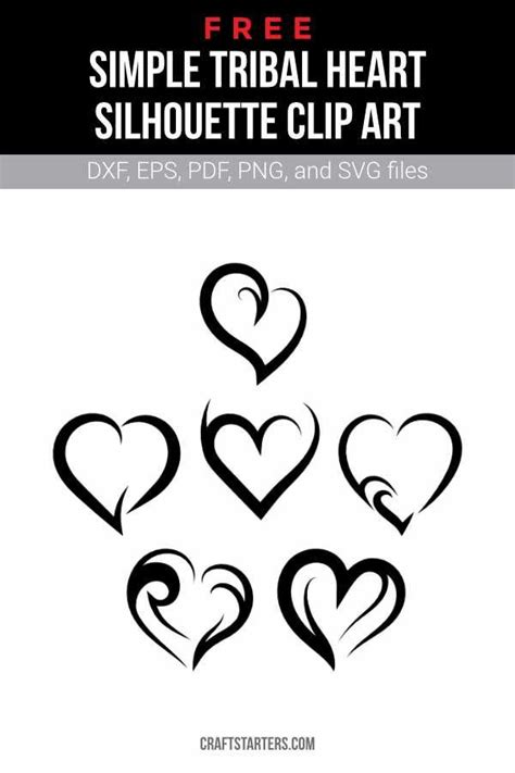 Free Simple Tribal Heart Silhouette Clip Art In 2021 Tribal Heart