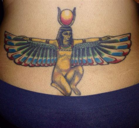 egyptian goddess isis back tattoo egyptian art pinterest