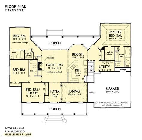 One Story Open Concept House Floor Plans No Part Of This Electronic