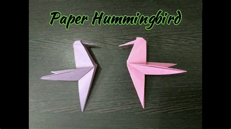 Easy Origami Hummingbird How To Make Paper Hummingbird Step By Step