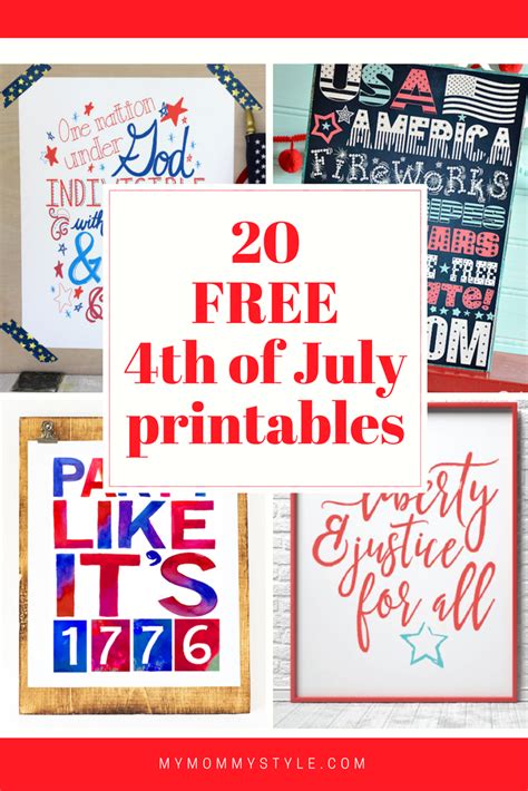 20 free patriotic 4th of july printables for the home my mommy style