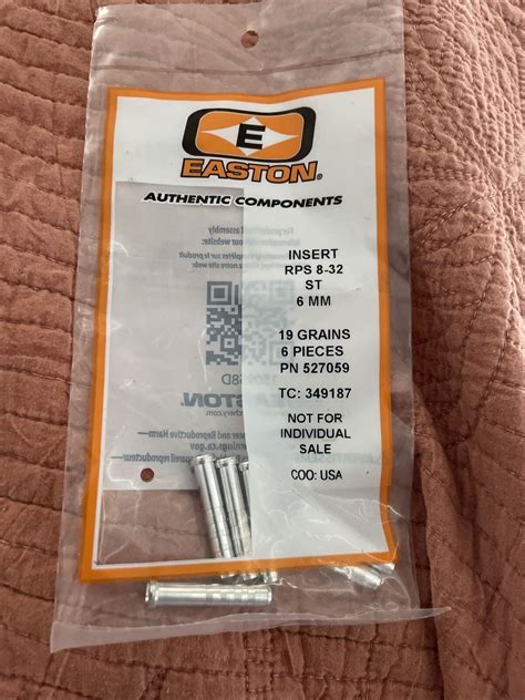 Easton Insert Rps 8 32 St 6mm 6 Pack Freepost Acc18 Ebay