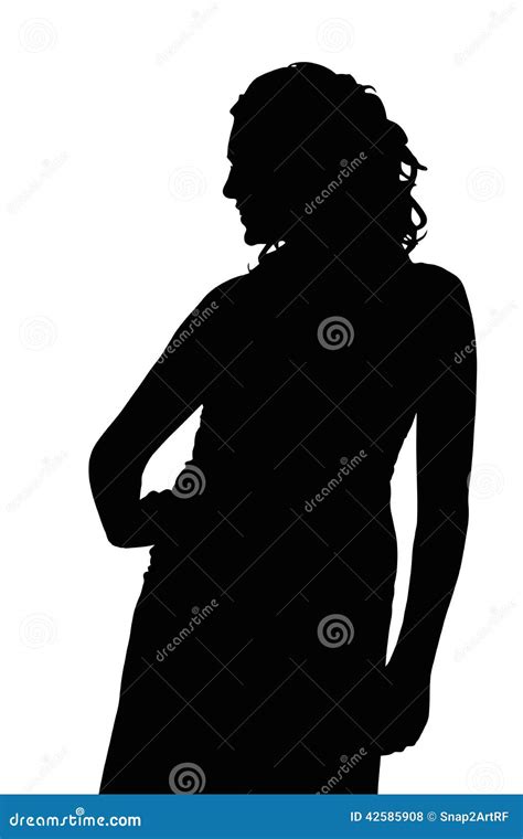 silhouette of slim girl posing at beauty pageant stock vector illustration of isolation