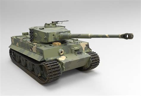 Рендер 3D модели танка Тигр Танк Тигр