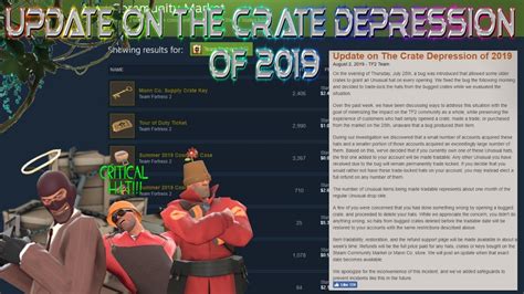 Tf2 Update On The Crate Depression Of 2019 Blog Youtube
