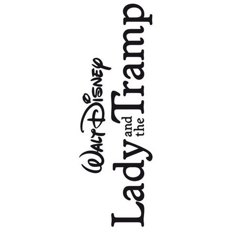 Logo For Lady And The Tramp Liked On Polyvore Featuring Text Disney