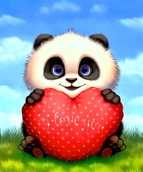 I Love You Panda Art Cute Panda Baby Panda Bears
