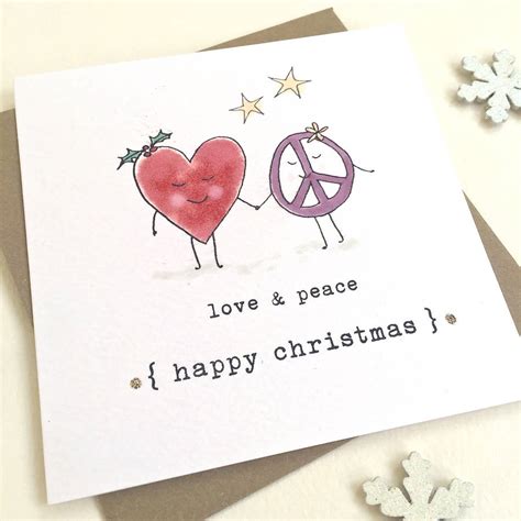 Love And Peace Christmas Card By Arbee