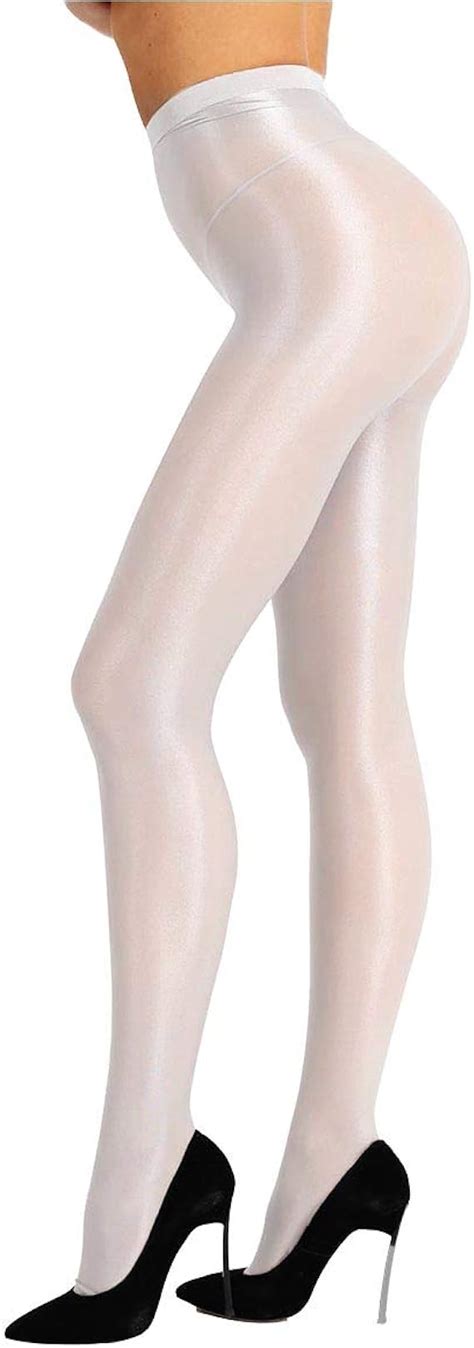 Inhzoy Women S Sexy Shimmery Silk Stretch D Thickness Footed Leggings