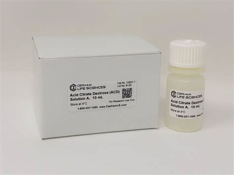 Acid Citrate Dextrose Acd Solution A Cepham Life Sciences Research