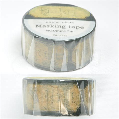 hutte masking tape x papier platz oil label black 4520491378137