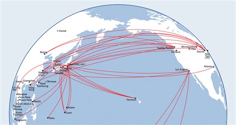 Delta Airlines World Route Map