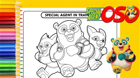 Coloring Special Agent Oso Agents Wolfieoso And Dotty Crayola
