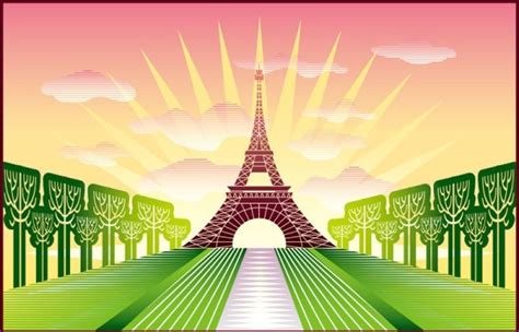 Eiffel Tower Paris Cartoon Vector Free Vector Download 19671 Free