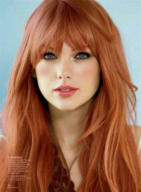 Taylor Swift With Bright Red Hair
