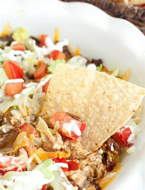 Taco Dip With Meat And Cream Cheese Dip Recipe Creations
