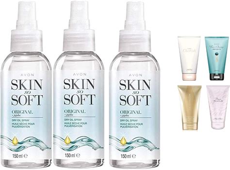 3 X Avon Skin So Soft Original Dry Oil Body Spray With Jojoba 150 Ml