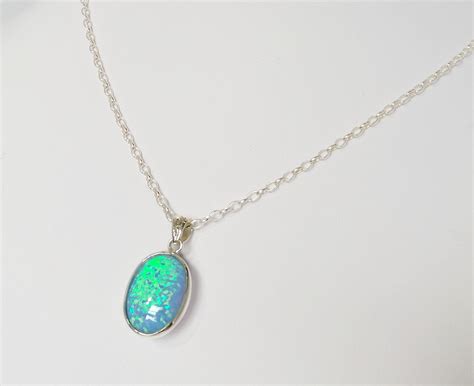 Sterling Silver Opal Pendant Dm Jewellery Design