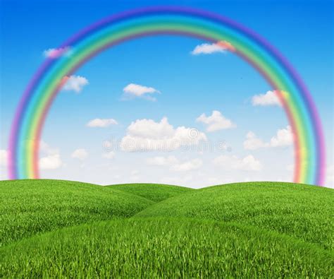 Landscape With A Rainbow Stock Image Image Of Clear 30243949