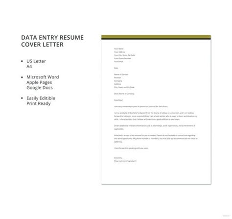 Most recruiters agree that a cover letter should be brief and concise. Resume Cover Letter - 23+ Free Word, PDF Documents ...