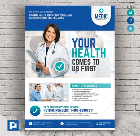 Medical Center And Clinic Promotional Flyer Psdpixel