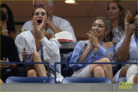 bella and gigi hadid cheer on serena williams at u s open photo 4138902 photos just jared