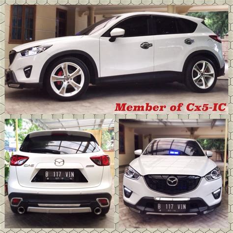 The Front And Back View Of A White Mazda Cx 5
