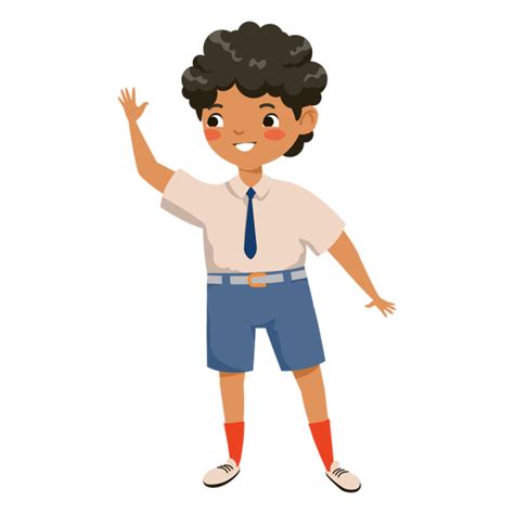 Boy Waving Character Transparent Png And Svg Vector File