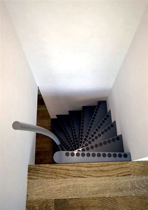 Square Spiral Staircase 1m2 With Small Dimensions Interior Design