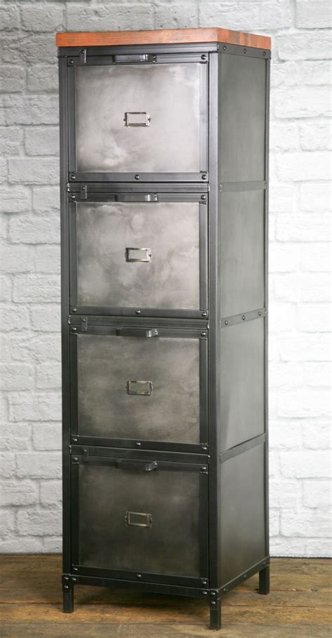 Professional design office movable file cabinet 3 drawer metal mobile pedestal. Buy Custom Industrial Filing Cabinet, Modern Industrial ...