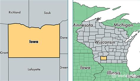Iowa County Wisconsin Map Of Iowa County Wi Where Is Iowa County