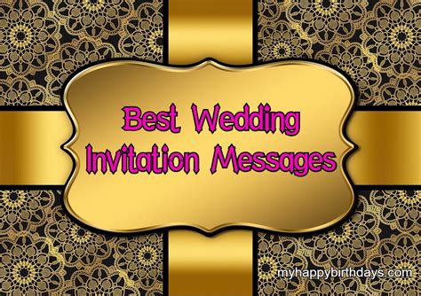 55 Best Wedding Invitation Messages Best Wording Ideas
