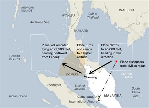 Mh370 Flight Path Map