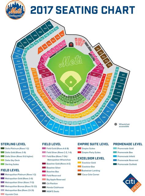 Citi Field Seating Chart With Seat Numbers