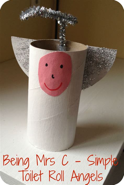 Simple Toilet Roll Angel Christmas Crafts Crafts Christmas Angels