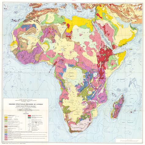 Africa Geological Map 1958 Full Size
