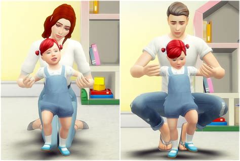 Toddler S First Steps Pose Pack Poses Sims 4 Sims 4 Toddler Sims Baby